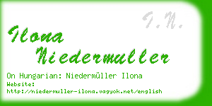ilona niedermuller business card