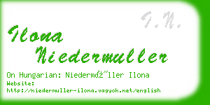 ilona niedermuller business card